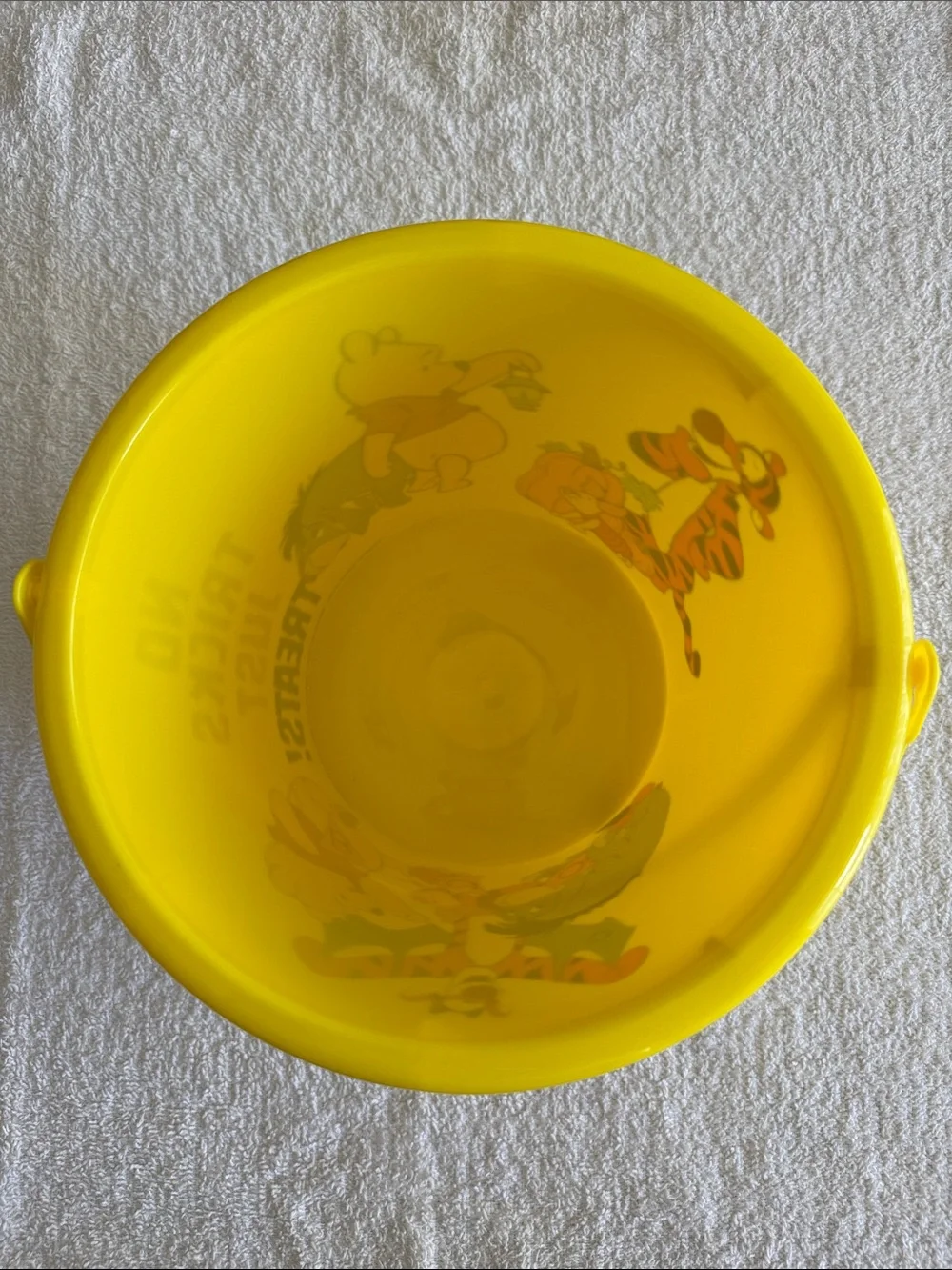 Disney Yellow Winnie the Pooh Halloween Candy Bucket with Tigger, Pooh & Friends